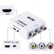 Προσαρμογέας Μετατροπέας HDMI σε 3 RCA (Λευκό) (OEM)