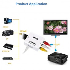 Προσαρμογέας Μετατροπέας HDMI σε 3 RCA (Λευκό) (OEM)