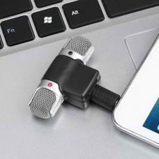 POWERTECH CAB-J041 Mini Stereo Μικρόφωνο (3.5mm) (Μαύρο/Ασημί)