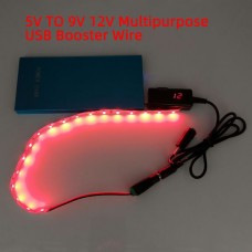 USB 5V/2Α  Καλώδιο Τροφοδοσίας σε 5.5*2.5mm + 3.5*1.35mm DC 9V/1A 12V/0.8A (1m) (Μαύρο) (OEM)