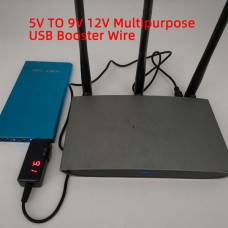 USB 5V/2Α  Καλώδιο Τροφοδοσίας σε 5.5*2.5mm + 3.5*1.35mm DC 9V/1A 12V/0.8A (1m) (Μαύρο) (OEM)