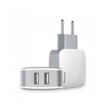 BASEUS LETOUR Φορτιστής Ταξιδιού 2x USB (2.4A) (Λευκό)