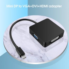 Προσαρμογέας Μετατροπέας 3 σε 1 Thunderbolt Mini DP DisplayPort σε DVI VGA HDMI (Μαύρο) (OEM)
