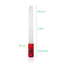 Φωτεινό  Ραβδί Επιβίωσης Τύπου Αεροπορίας με Φακό & Σφυρίχτρα  (26cm) (Κόκκινο) (OEM)