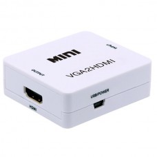 Προσαρμογέας Μετατροπέας VGA & 3.5mm Audio σε HDMI (Λευκό) (OEM)