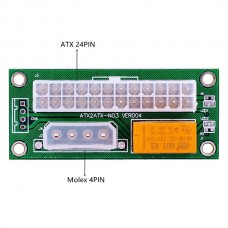 Προσαρμογέας Τροφοδοτικού Ρεύματος ATX 24 Pin σε Molex 4 Pin Διπλή Τροφοδοσίας (Πράσινο) (OEM)