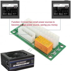 Προσαρμογέας Τροφοδοτικού Ρεύματος ATX 24 Pin σε Molex 4 Pin Διπλή Τροφοδοσίας (Πράσινο) (OEM)