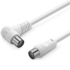 Καλώδιο  Κεραίας Αρσενικό σε Αρσενικό Γωνιακό (<70dB) (CCS) (1.5m) (Λευκό) (OEM)