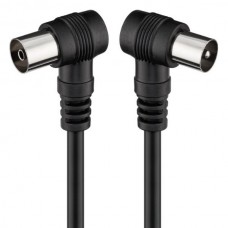 Καλώδιο  Κεραίας Αρσενικό Γωνιακό σε Θηλυκό Γωνιακό (<70dB) (CCS) (1.5m) (Μαύρο) (OEM)