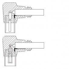 Καλώδιο  Κεραίας Αρσενικό Γωνιακό σε Θηλυκό Γωνιακό (<70dB) (CCS) (1.5m) (Μαύρο) (OEM)