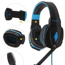 KOTION EACH G4000 Ενσύρματα USB Gaming Ακουστικά με Μικρόφωνο (3.5mm) (2.2m) (Μαύρο/Μπλε)