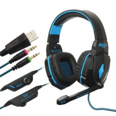 KOTION EACH G4000 Ενσύρματα USB Gaming Ακουστικά με Μικρόφωνο (3.5mm) (2.2m) (Μαύρο/Μπλε)