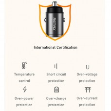 REMAX RCC227 Φορτιστής Αυτοκινήτου PD 3.0 DC5C-3A DC9V-2A DC12V-1.5A (18W) (Μαύρο)