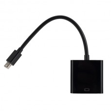 Προσαρμογέας Μετατροπέας Thunderbolt Mini Display Port DP Αρσενικό σε VGA Θηλυκό (Μαύρο) (OEM)