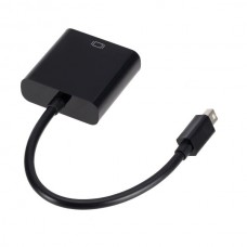 Προσαρμογέας Μετατροπέας Thunderbolt Mini Display Port DP Αρσενικό σε VGA Θηλυκό (Μαύρο) (OEM)