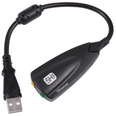 Μετατροπέας Καλώδιο USB 2.0 Εξωτερικής Κάρτας Ήχου 7.1 με Φερρίτη (Μαύρο) (OEM)