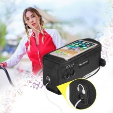 WOZINSKY WBB6BK Τσαντάκι Σκελετού Ποδηλάτου για Smartphone έως 6.5” Max 1L (Μαύρο)