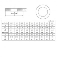 Επίπεδες Ροδέλες M3 από Ανοξείδωτο Χάλυβα (10τμχ) (Ασημί) (OEM)