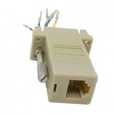 Προσαρμογέας Μετατροπέας από RJ45 Θηλυκό σε DB9 RS232 Αρσενικό (OEM)