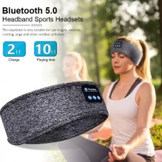 Πλενόμενη Αθλητική Κορδέλα - Μπαντάνα Bluetooth για Μουσική Ύπνο & Κλήσεις (One Size) (Γκρι) (OEM)