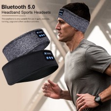 Πλενόμενη Αθλητική Κορδέλα - Μπαντάνα Bluetooth για Μουσική Ύπνο & Κλήσεις (One Size) (Γκρι) (OEM)