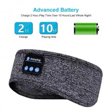 Πλενόμενη Αθλητική Κορδέλα - Μπαντάνα Bluetooth για Μουσική Ύπνο & Κλήσεις (One Size) (Γκρι) (OEM)