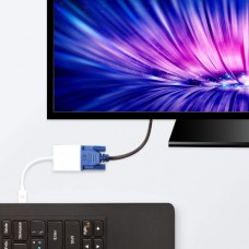 Προσαρμογέας Μετατροπέας Mini DisplayPort (DP) σε VGA (Λευκό) (OEM)