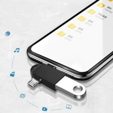 2 σε 1 Προσαρμογέας OTG Micro USB Type-C για Smartphone/Tablet (Χρυσό) (OEM)