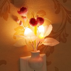 Πολύχρωμο Εναλλασσόμενο Νυχτερινό Φως LED Ρεύματος με Αισθητήρα Φωτός (Μανιτάρι Λουλούδι) (OEM)