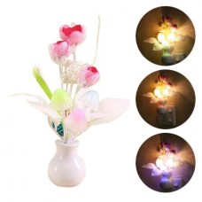 Πολύχρωμο Εναλλασσόμενο Νυχτερινό Φως LED Ρεύματος με Αισθητήρα Φωτός (Μανιτάρι Λουλούδι) (OEM)