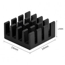 2 σε 1  Ψήκτρα Αφαίρεσης Θερμότητας για Raspberry Pi 3/Pi 2/ Pi Model B+ (Μαύρο) (OEM)