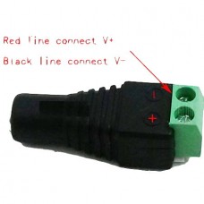 ZDM Προσαρμογέας Βύσμα Καλωδίων DC Ισχύς Αρσενικό Θηλυκό (5.5x2.1mm) (Μαύρο) (OEM)