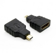 Προσαρμογέας Μετατροπέας Αρσενικό Micro HDMI σε Θηλυκό HDMI (Μαύρο) (OEM)
