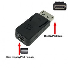 Μετατροπέας Καλώδιο 3 σε 1 Mini Display Port MINI DP Αρσενικό σε HDMI DVI VGA Θηλυκό (Μαύρο) (OEM)