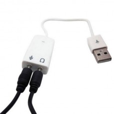Μετατροπέας Καλώδιο USB 2.0 Εξωτερικής Κάρτας Ήχου 7.1 (Λευκό) (OEM)