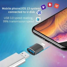 Προσαρμογέας Μετατροπέας OTG Lightning σε USB 3.0 για iPhone 11 12 13 14 Pro X XS Max XR iPad (Κόκκινο)