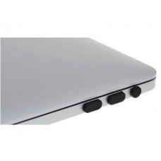 ENKAY  Βύσματα Σιλικόνης Αντί-Σκόνης για Apple MacBook 12”/ MacBook Pro 13.3“ MacBook Pro 15.4” (5τμχ) (Μαύρο)