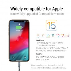 PZOZ MFI Καλώδιο Κορδόνι Συγχρονισμού Δεδομένων/Γρήγορης Φόρτισης για iPhone iPad (2.4A) (0.5m) (Μπλε)