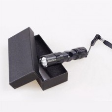 Mini LED Φορητός Φακός από Κράμα Αλουμινίου με Ισχυρό Φωτισμό (3W) (Μαύρο) (OEM)