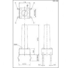 DIP Tact Μικροδιακόπτης 4 Pin DC 12V 0.5A (6x6x17mm) (OEM)