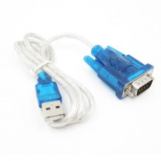 Μετατροπέας Καλώδιο USB 2.0 σε RS232 Serial Port 9 Pin DB9 Αρσενικό (Μπλε) (OEM)