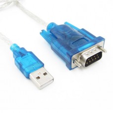 Μετατροπέας Καλώδιο USB 2.0 σε RS232 Serial Port 9 Pin DB9 Αρσενικό (Μπλε) (OEM)