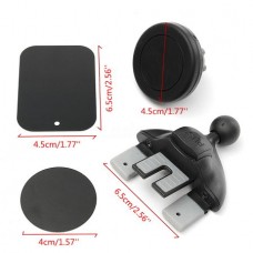 360 °  Στρογγυλή Μαγνητική Βάση Αυτοκινήτου για Υποδοχή Αεραγωγούς ή Σχισμή CD Player Ιδανικό για Αυτοκινητιστές (Μαύρο) (ΟΕΜ) 