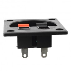 Υποδοχή ηχείου 2-PIN Τετράγωνο (Μαύρο) (OEM)