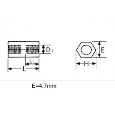Ορείχαλκο Διαχωριστικό Σπείρωμα M3 x 6mm Θηλυκό σε Θηλυκό για Πλακέτα Τυπωμένου Κυκλώματος PCB (OEM)