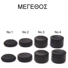 Σιλικόνη  Κάλυμμα για Χειριστήριο PS5 PS4 PS3 PS2 Xbox One/360 Nintendo Switch Pro Μέγεθος Νο.4 (2τμχ) (Μαύρο) (OEM) 