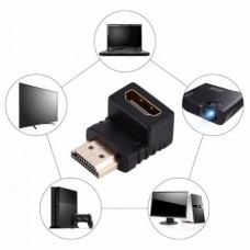 Προσαρμογέας HDMI  Αρσενικό σε θηλυκό με Δεξιά γωνία Επιχρυσωμένο (Πάνω) (OEM)