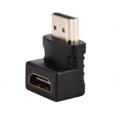 Προσαρμογέας HDMI  Αρσενικό σε θηλυκό με Δεξιά γωνία Επιχρυσωμένο (Πάνω) (OEM)