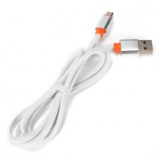V8 Καλώδιο Κορδόνι Νάιλον Συγχρονισμού & Φόρτισης (Micro USB) (1.0m) (Λευκό) (OEM)