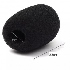 Ανταλλακτικό Σφουγγάρι για Μικρόφωνο (25mm*8mm) (1τμχ) (Μαύρο) (OEM)